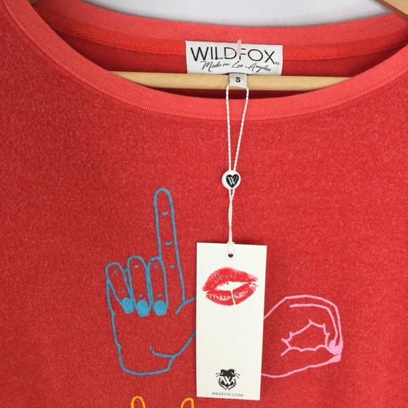 WILDFOX Love Signs graphic plush sweatshirt - Picture 3 of 8